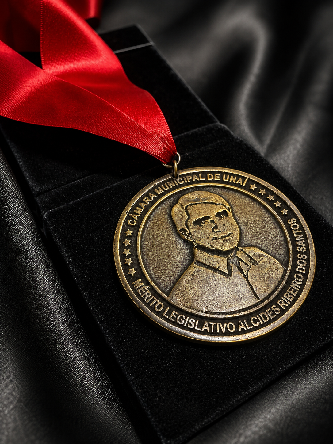 Medalha personalizada em bronze da Câmara Municipal de Unaí